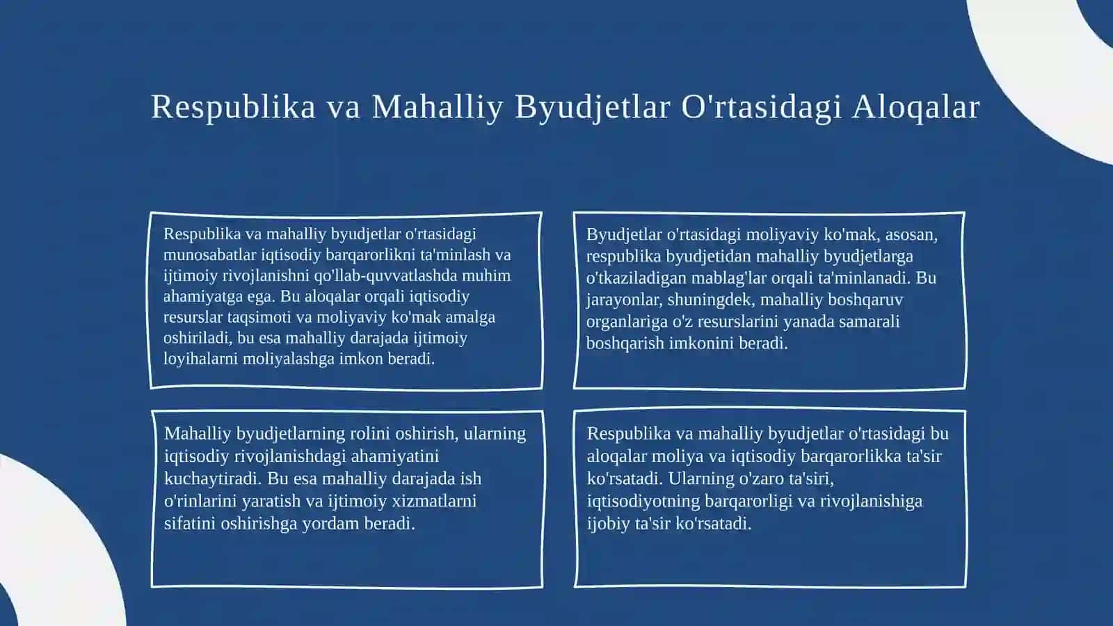 Respublika va Mahalliy Byudjetlar O'rtasidagi Aloqalar 3