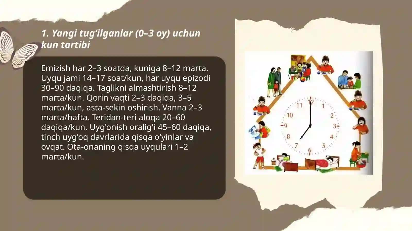 Turli yoshdagi bolalar uchun kun tartibi 3