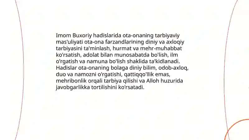 Imom Buxoriy hadislarida ota-onaning pedagogik ahamiyati 3