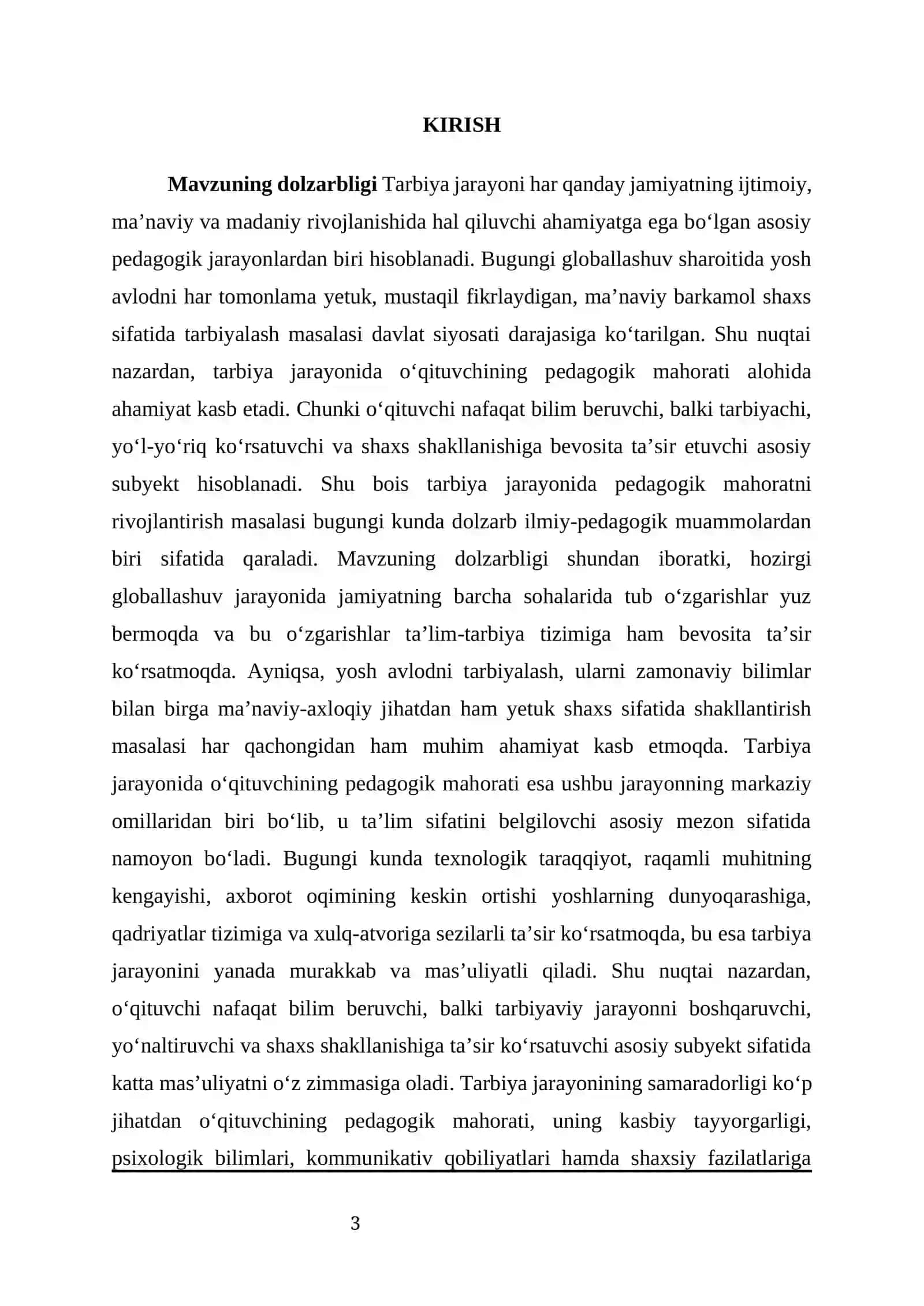 Tarbiya jarayonida oʻquvchilarning pedagogik mahorati 3