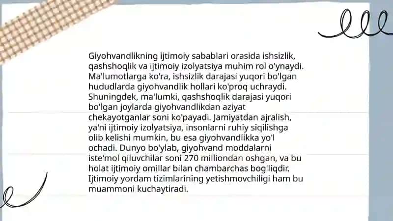 Giyohvanlikning Ijtimoiy Sabablari 3