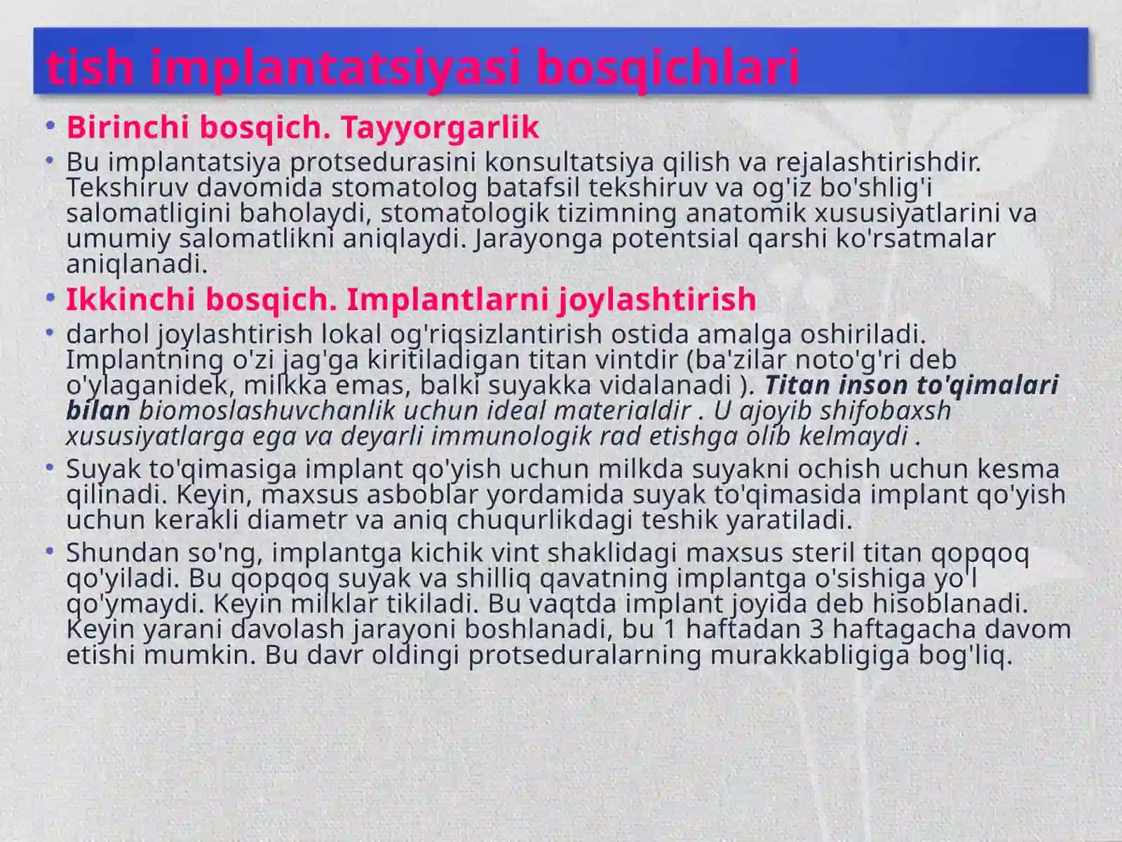 Tish implantologiyasi 3