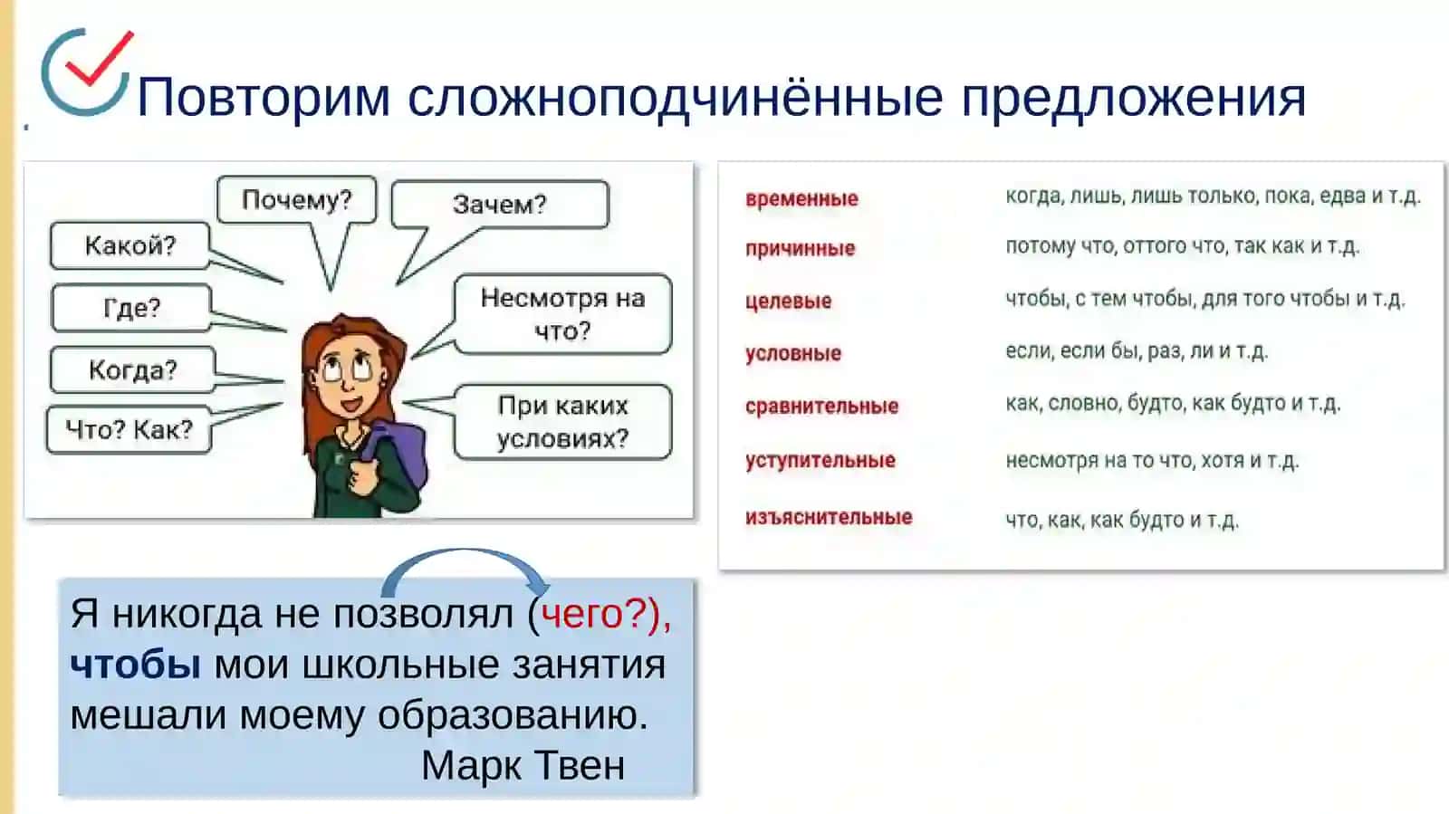 Комплект «Сложноподчинённые предложения» 3