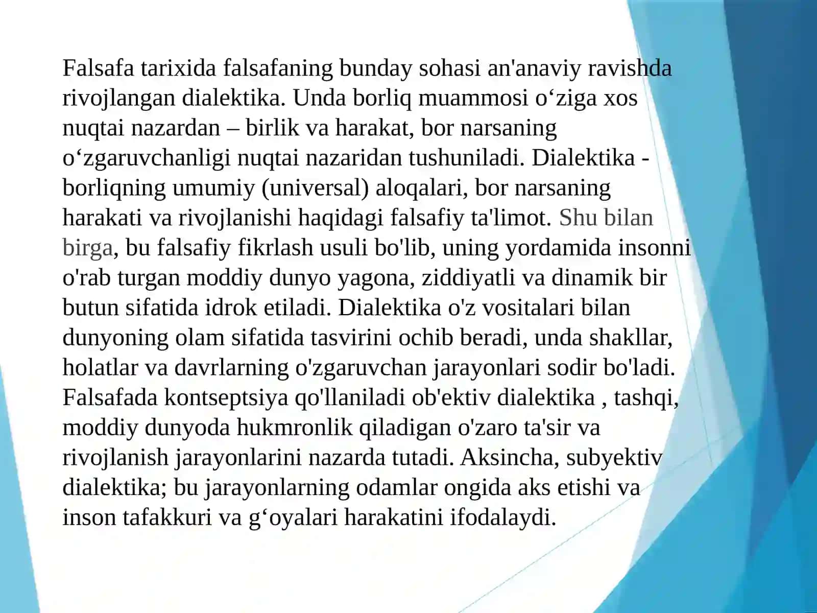 Rivojlanishning umumiy qonunyatlari va kategoriyalari 3
