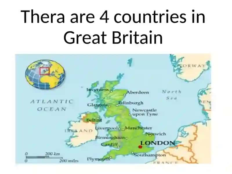Geographical location of Great Britain 3