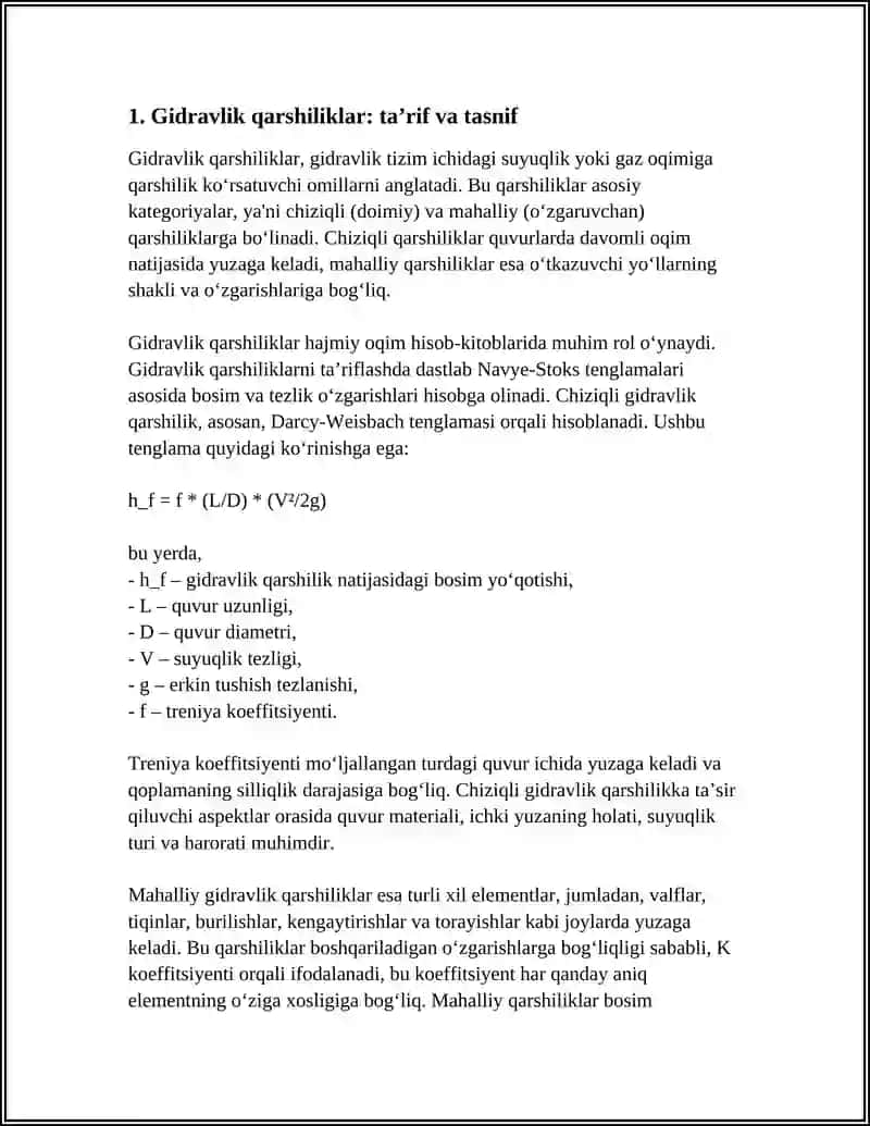 GIDRAVLIK QARSHILIKLAR 3