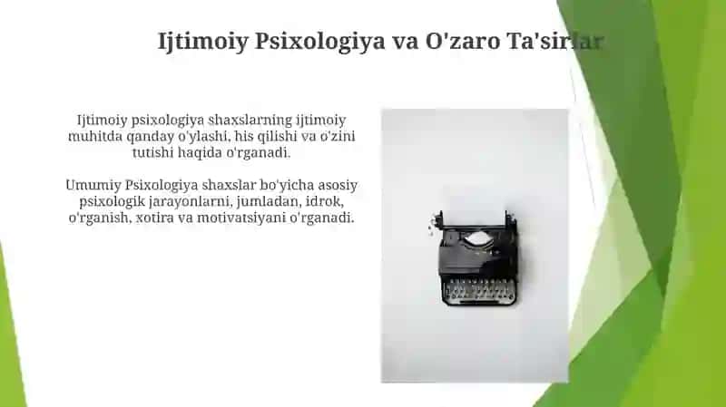 Umumiy Psixologiya va O'zaro Ta'sirlar 3