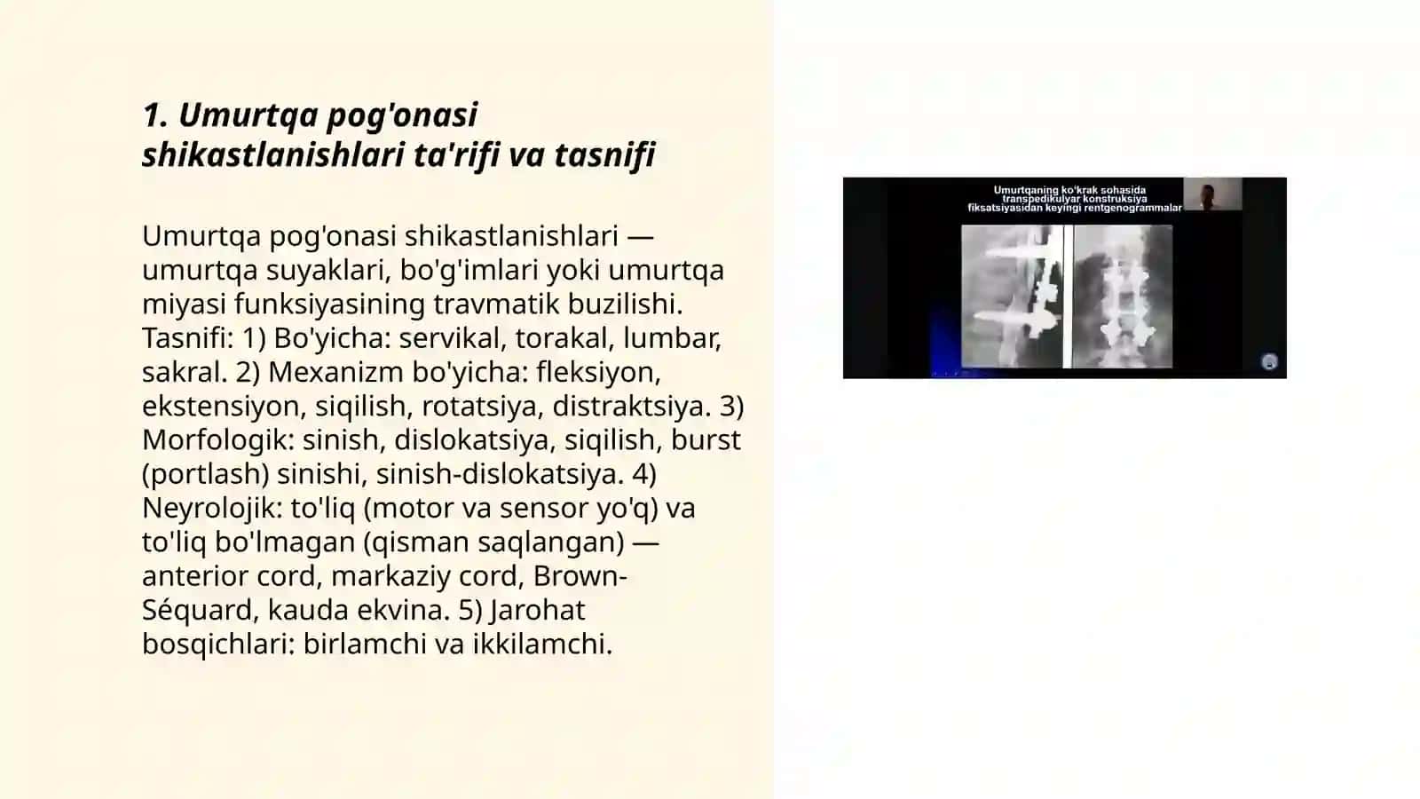 Umurtqa pog'onasi shikastlanishlari xaqida 3