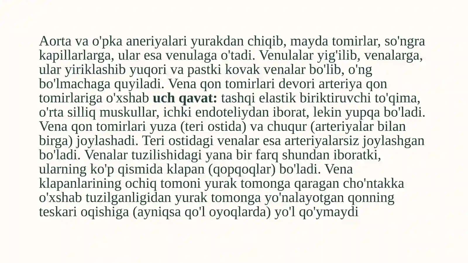 Vena tizimi 3