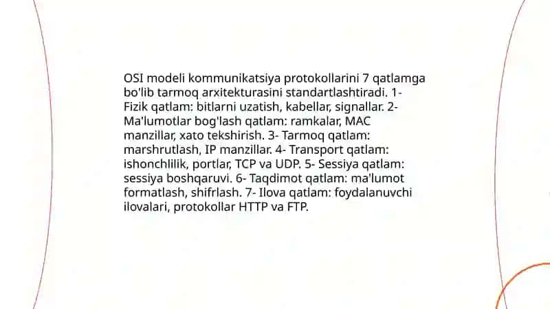 Kampyuter tarmoqlarining asosiy elementlari 3