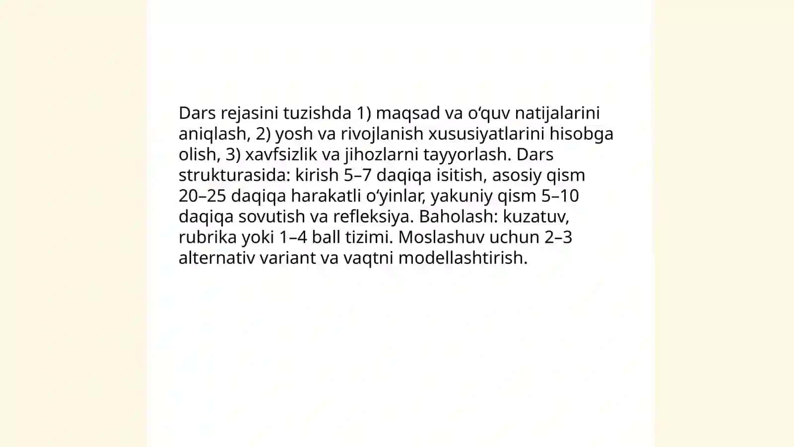Orta yoshdagi bolalarga beriladigan harakatli o’yinlarni o’rgatish 3