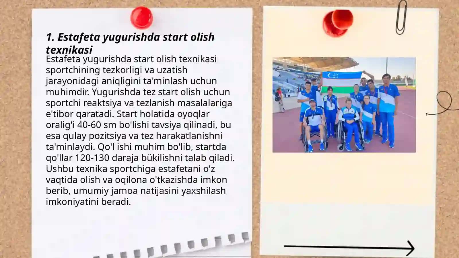 Estafeta yugurishda start olish texnikasi 3