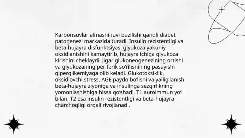 Qandli diabet va uning asoratlari 3