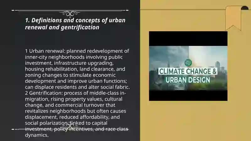 URBAN RENEWAL AND GENTRIFICATION 3