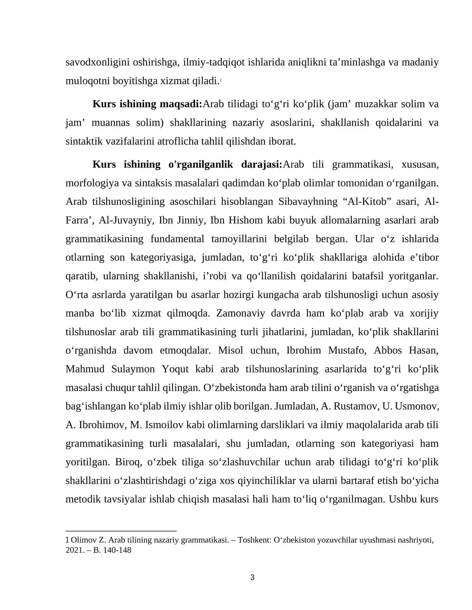 ARAB TILIDA TO'G'RI KO'PLIK 3