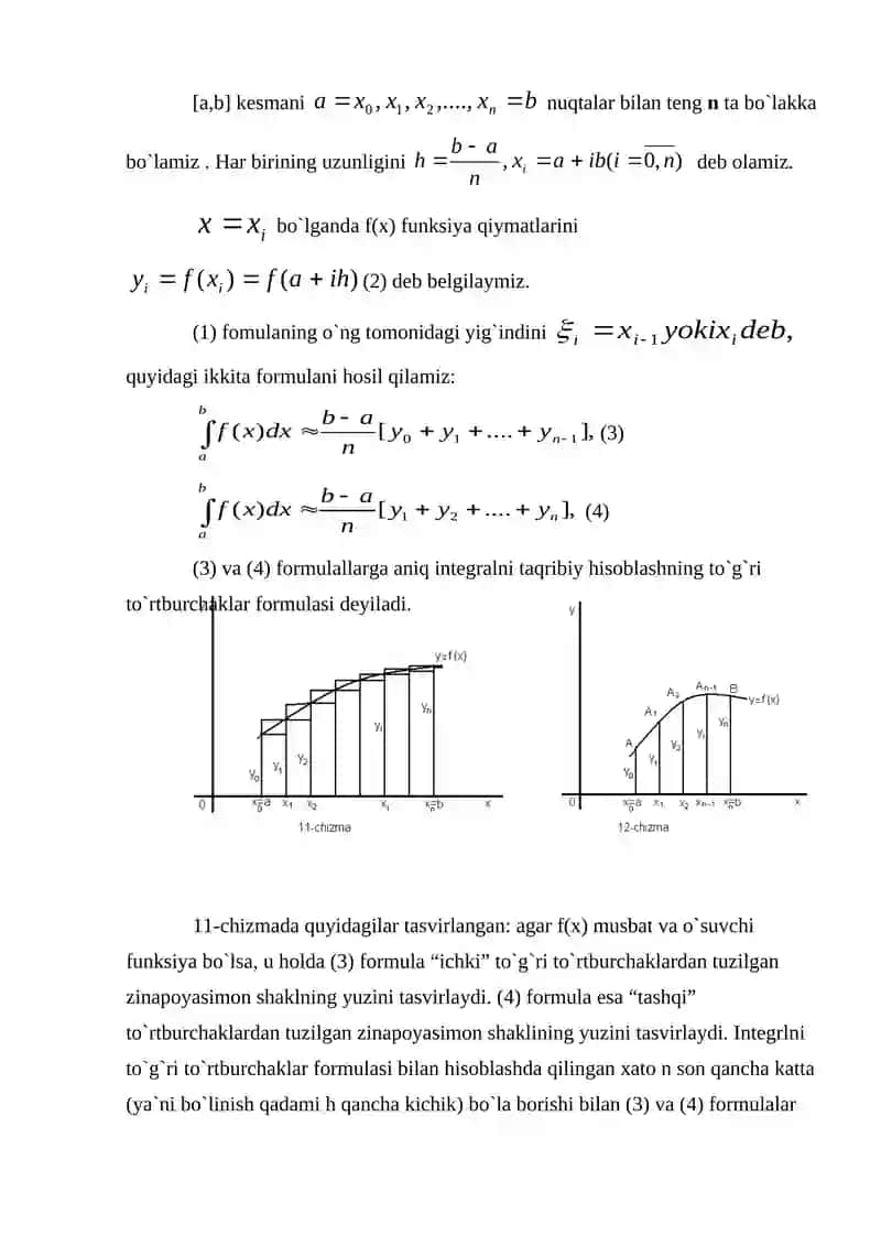 Taqribiy formulalar 3