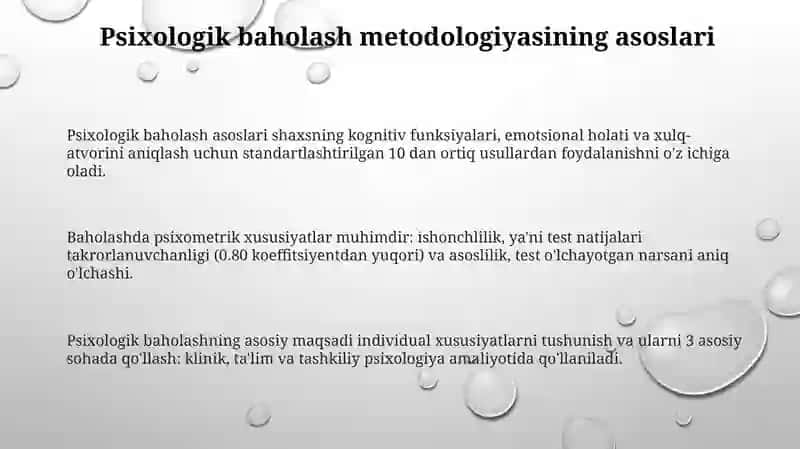Psixologik baholash metodikasi 3