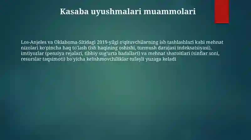 Mehnat nizolarini sabablarni tadbiq qilish 3