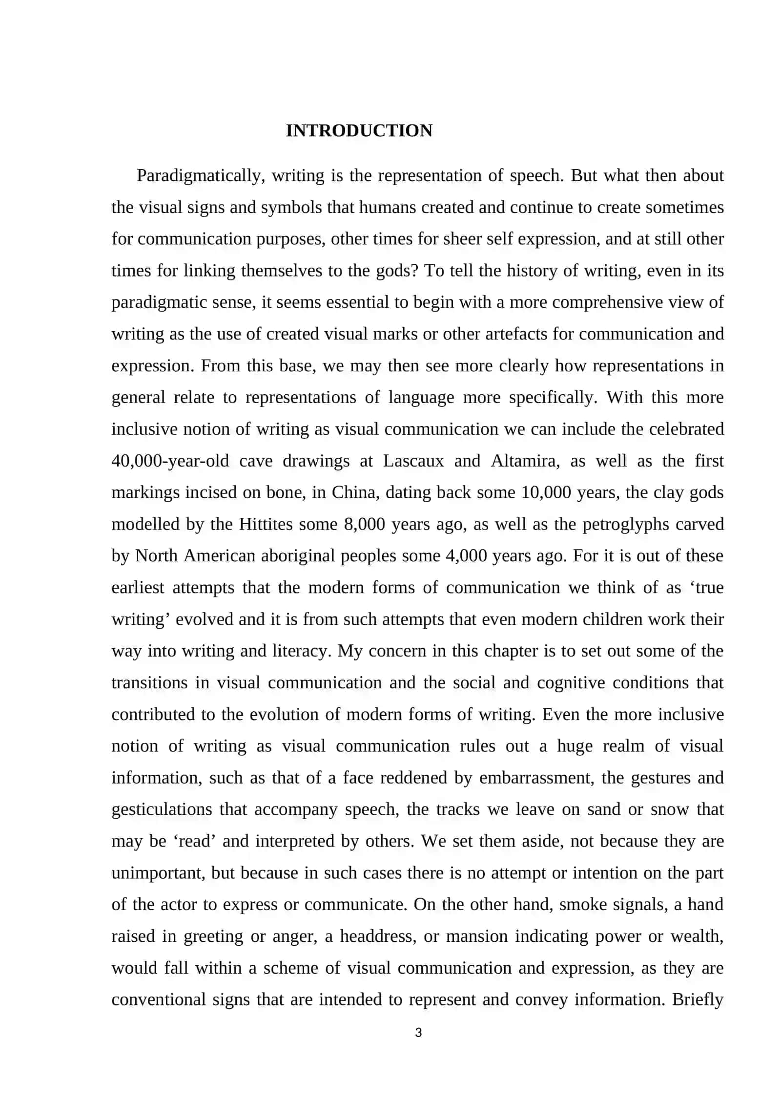 History of Writing Course Work 3