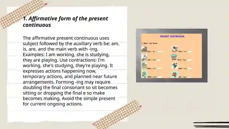 Present continuous 3