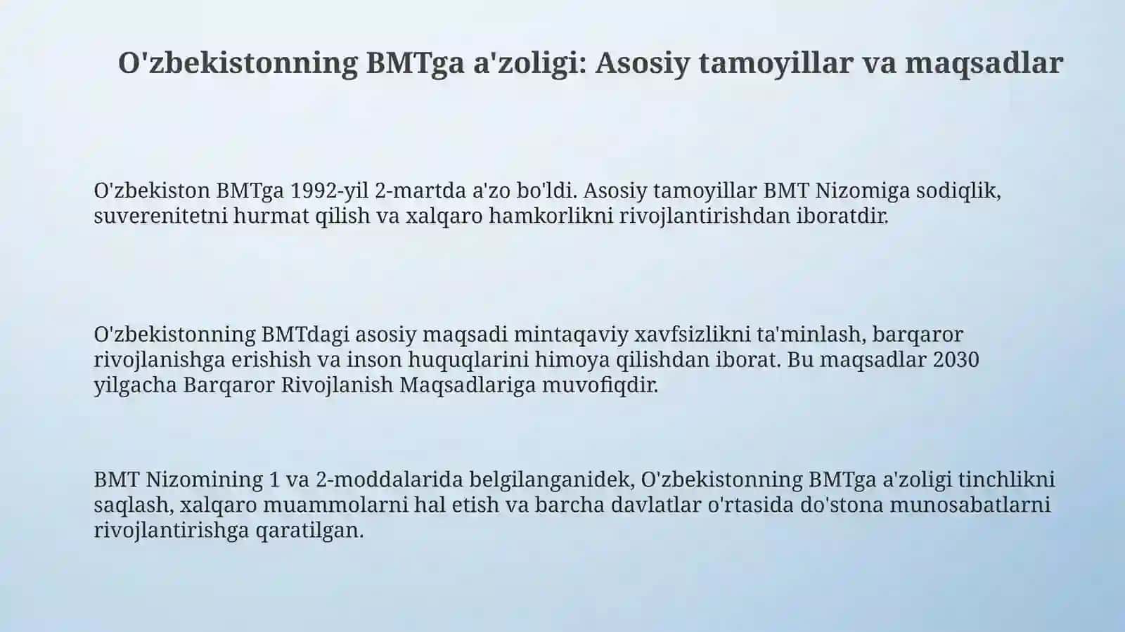 O'zbekistonning BMTga a'zo bo'lishi 3