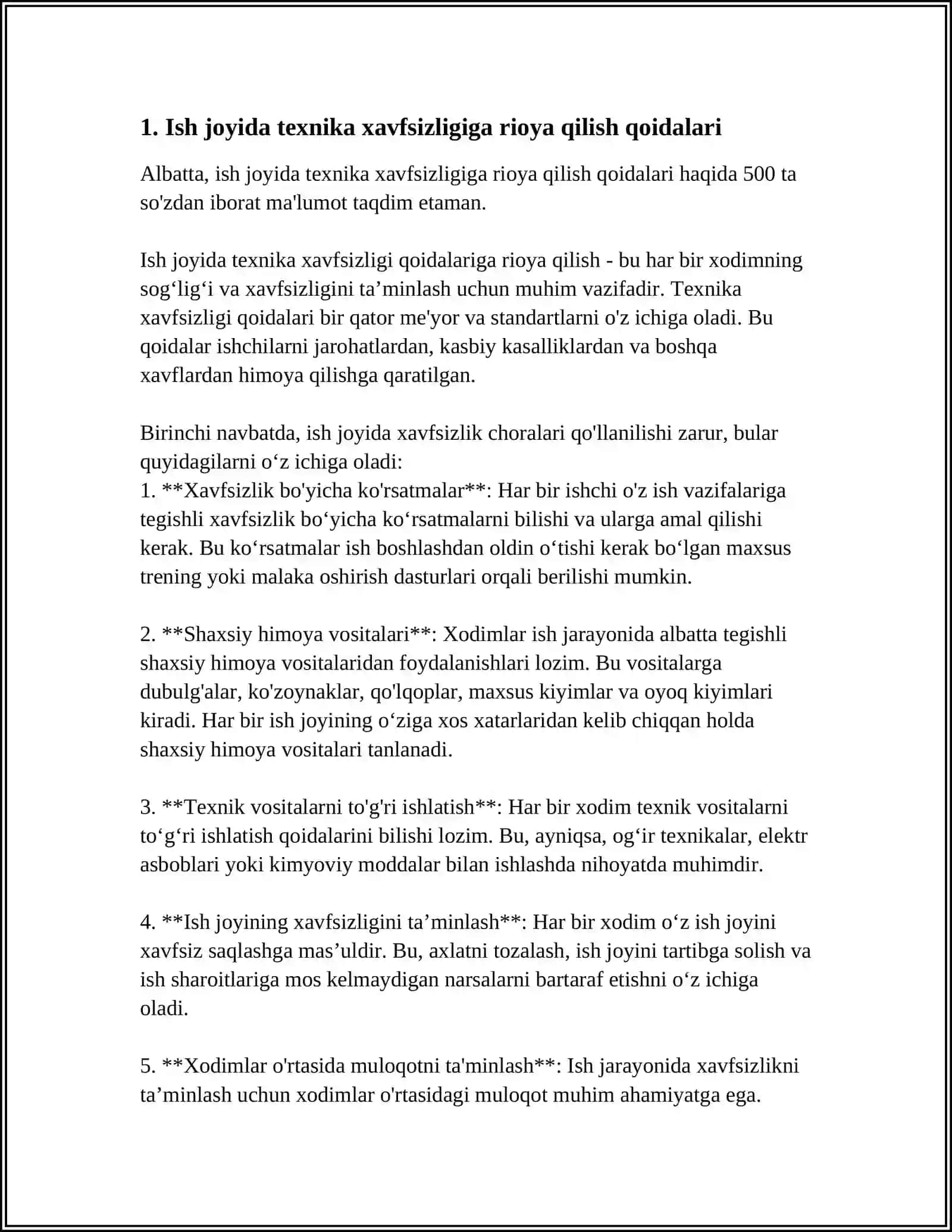 ISH JOYIDA TEXNIKA XAVFSIZLIGI 3