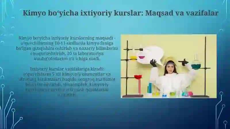Kimyo bo'yicha ixtiyoriy kurslar 3