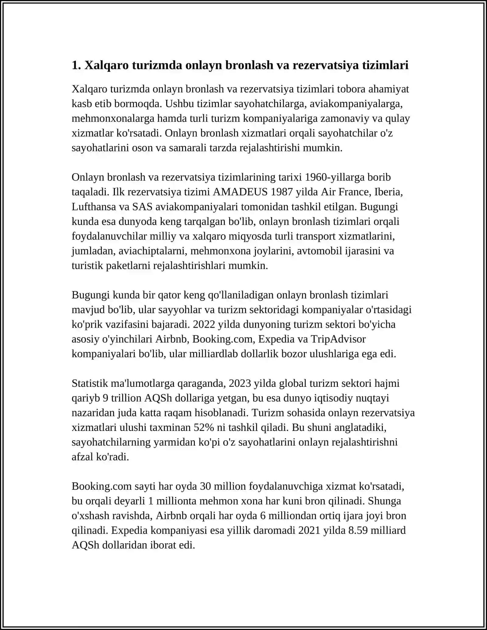 XALQARO TURIZMDA AXBOROT TEXNOLOGIYALARI 3