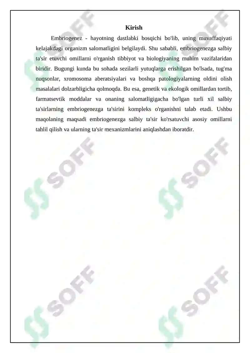 Embriogenezga salbiy ta'sir etuvchi omillar 3