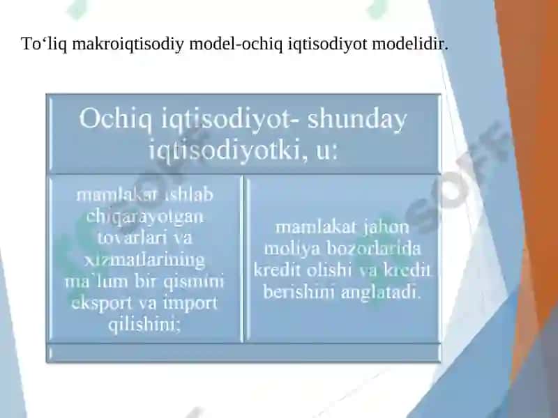 Ochiq iqtisodiyotda Mendell - Fleming modeli 3