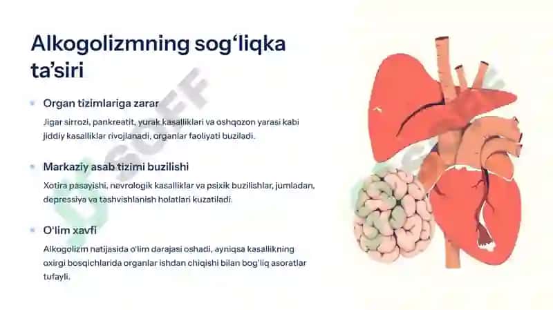 Alkogolizm va uning asoratlari. Alkogolizmning homilaga ta'siri 3