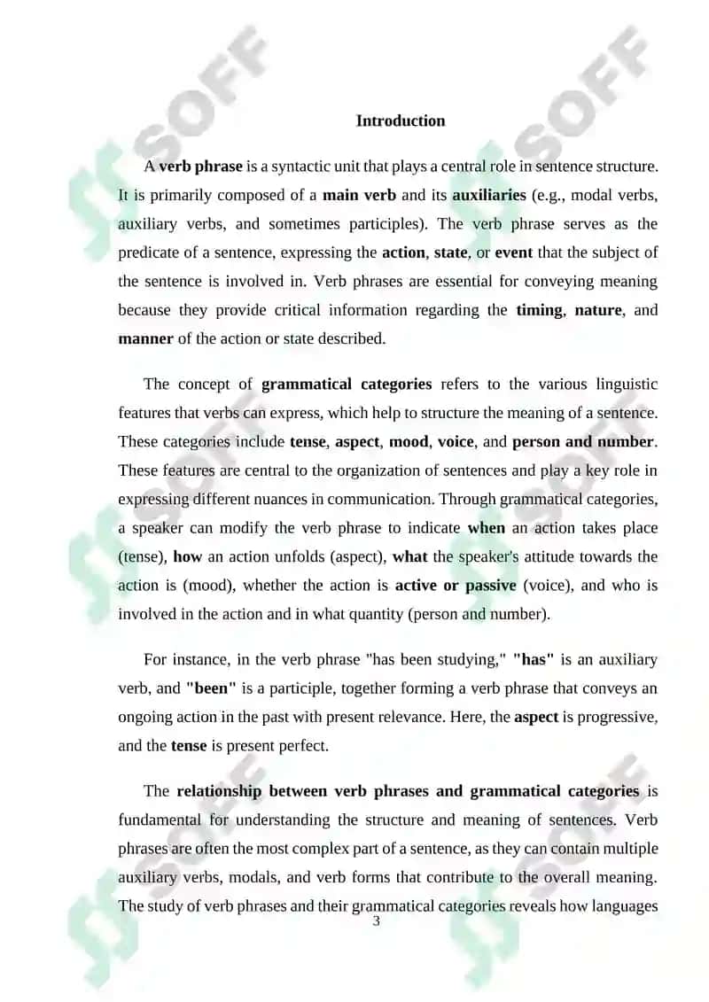 Course Work on Learning Language Aspect 3