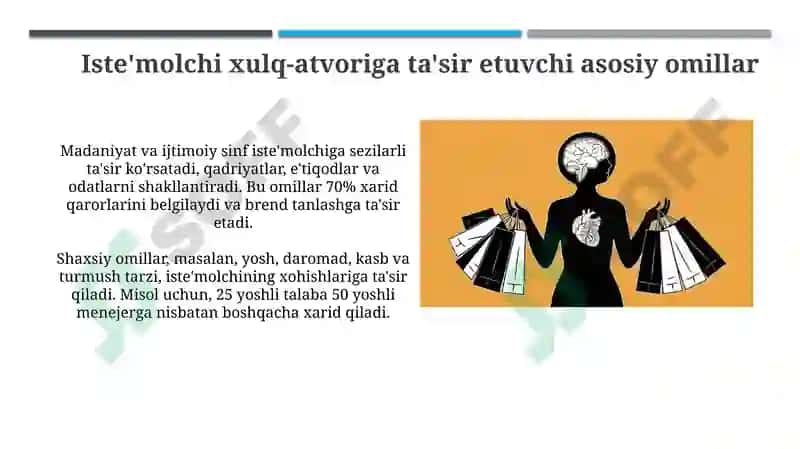 Isteʼmolchilar xulq atvori 3