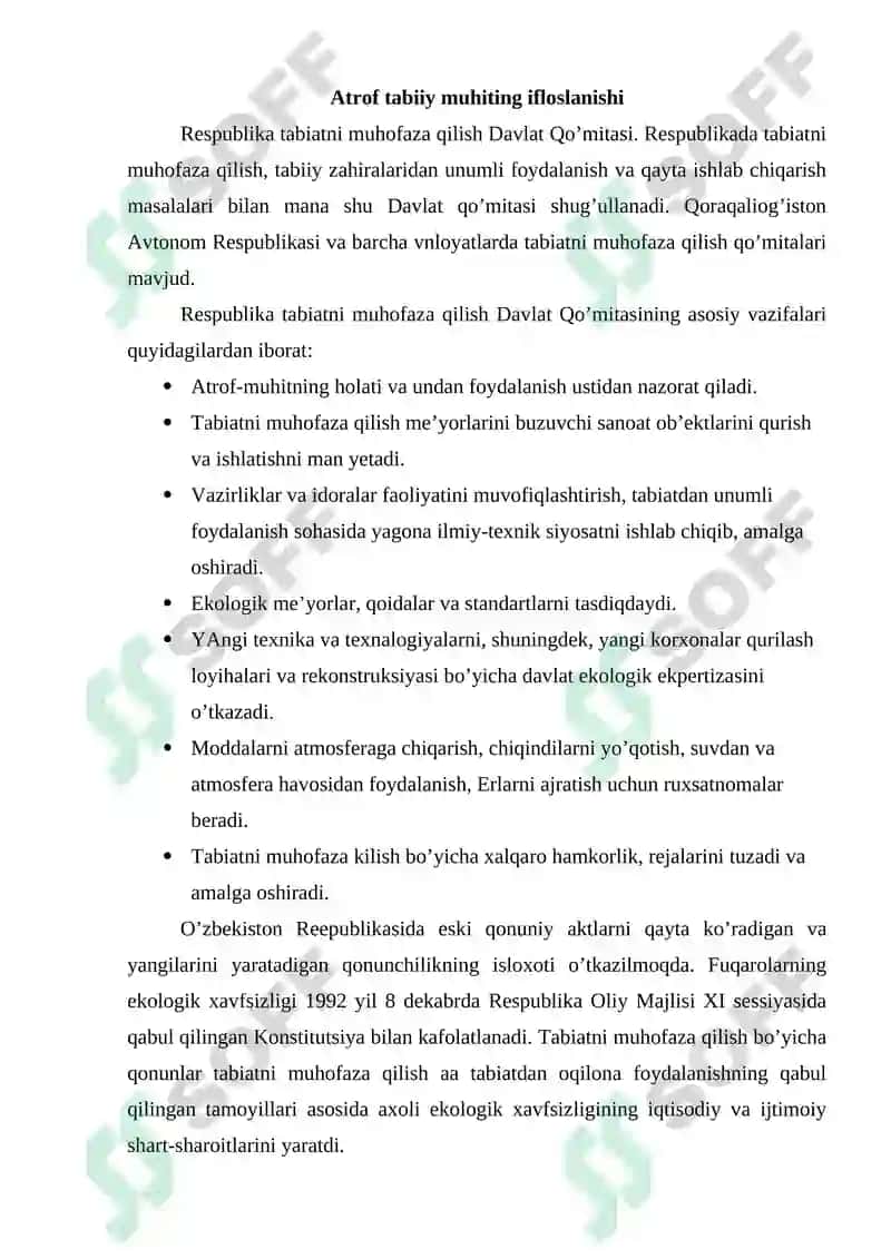 Atrof tabiiy muhiting ifloslanishi oqibatlarini bartaraf qilish choralari 3
