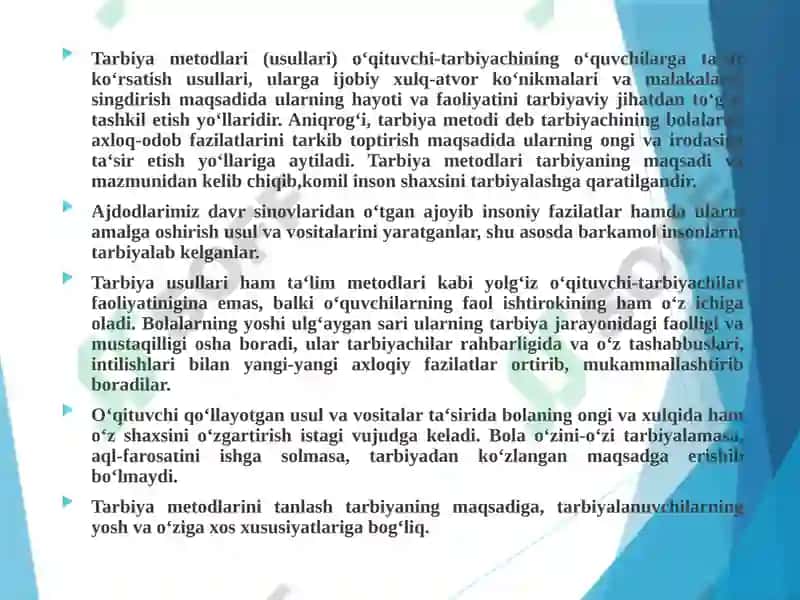 TARBIYANING UMUMIY METODLARI 3