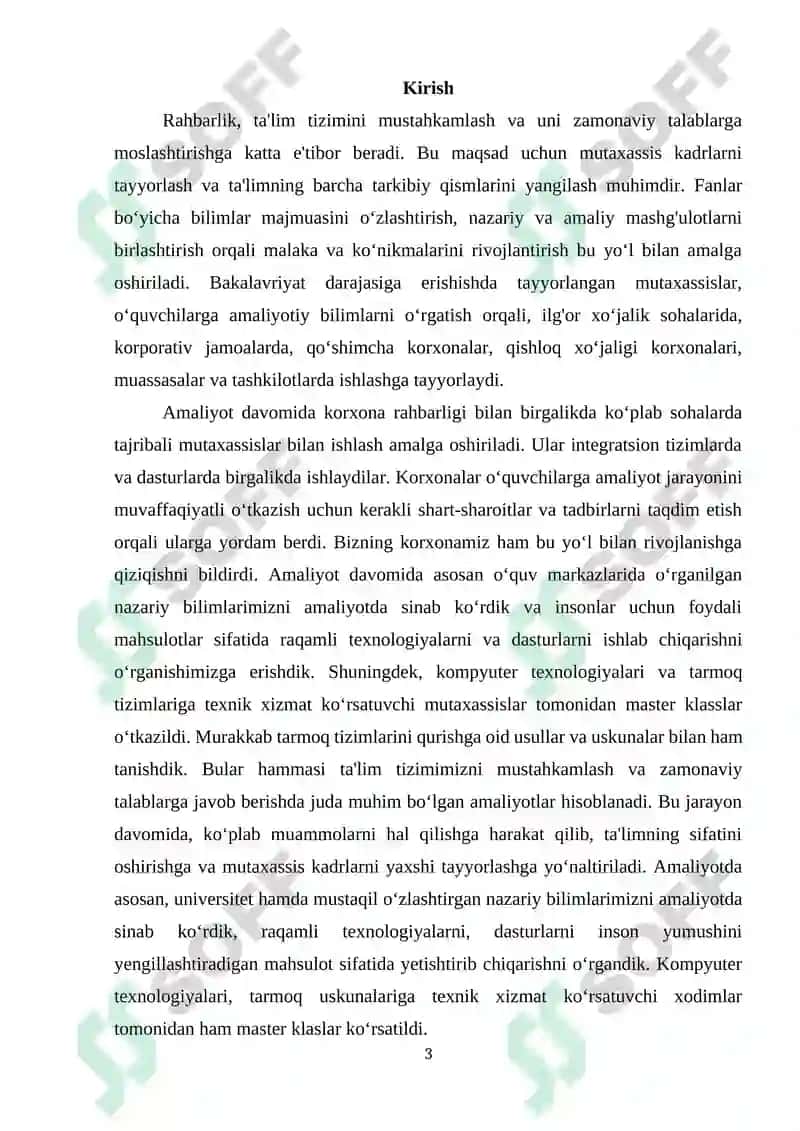 Bitiruv oldi amaliyoti 3