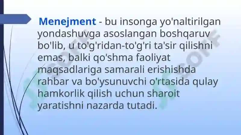 Maktab Menejmenti Yo’nalishi Kurs Ishi Taqdimoti 3