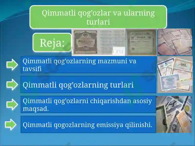 Qimmatli qog’ozlar bozori 3
