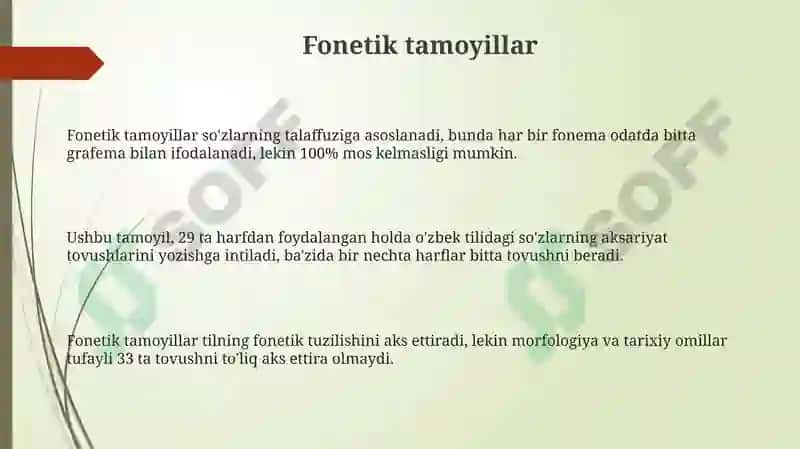 Orfografik tamoyillar 3