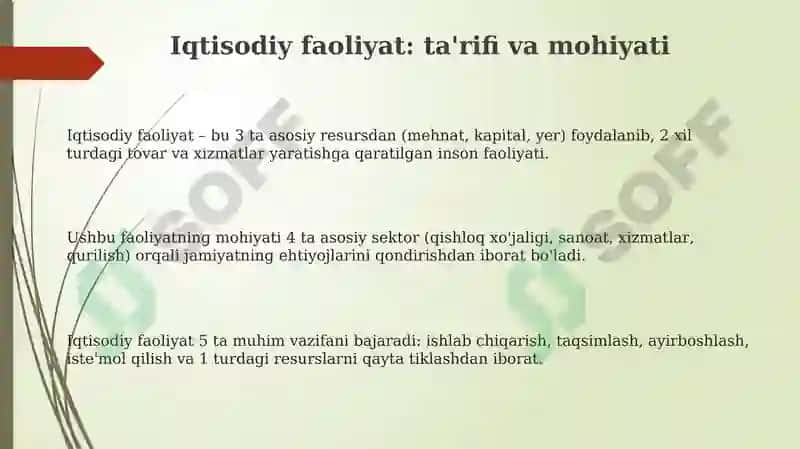 Iqtisodiy faoliyat va uning turlari 3