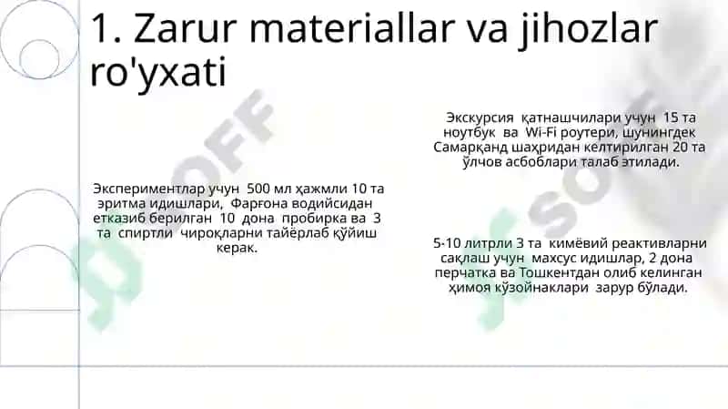 Kimyo fanidan ekskursiyalarni tashkil etish va o‘tkazish 3