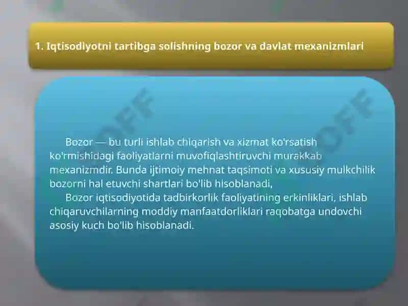 BOZOR IQTISODIYOTI SHAROITIDA DAVLATNING IQTISODIY ROLI VA VAZIFALARI 3