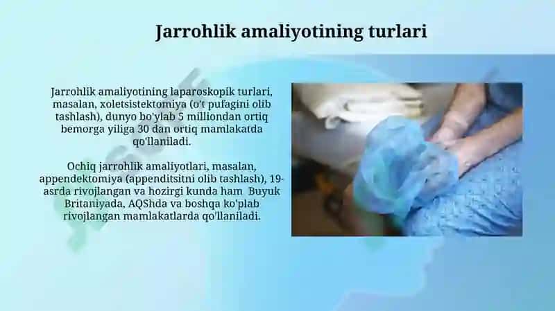Jarrohlik amaliyotining turlari 3