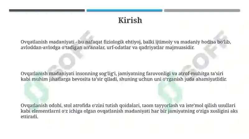 Ovqatlanish madaniyati 3