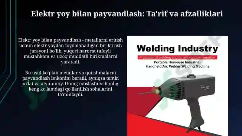 Elektr yoy bilan payvandlash 3