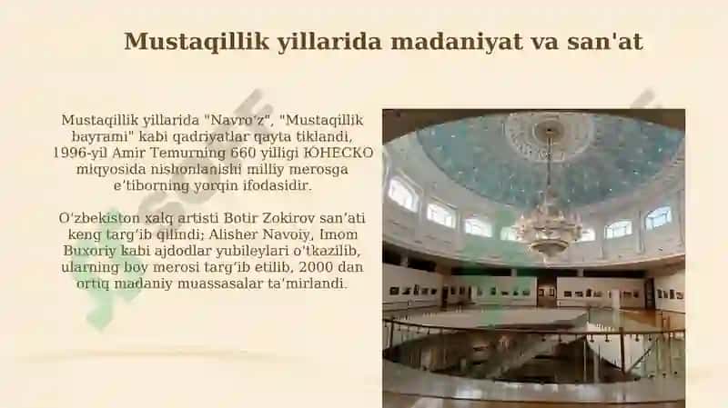 Mustaqillik yillarida madaniyat va san'at 3