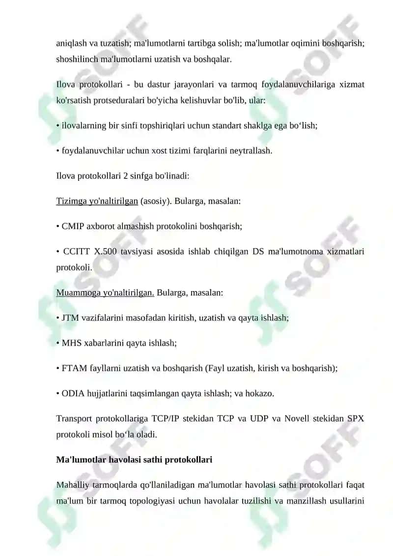 Ilovalar pog'onasi va internet xizmatlari 3