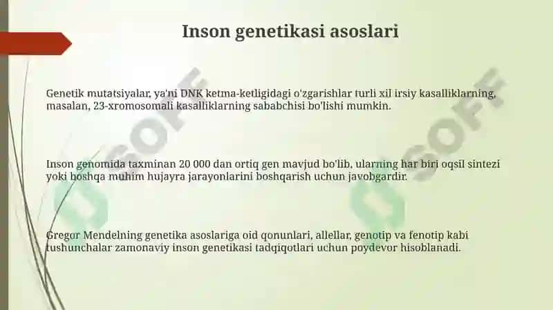 Inson genetikasi asoslari 3