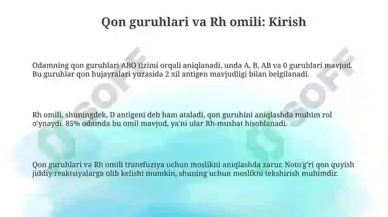 Qon guruhlari va Rh omili 3