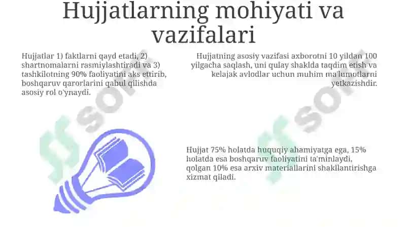 Hujjatlarning vazifasi 3